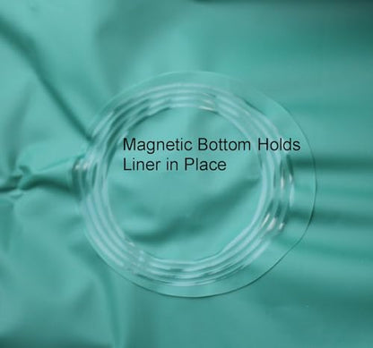 Dependable Industries inc. Essentials Premium 6 Gauge EVA Shower Curtain Liner - PVC Free Magnetized Bottom Odorless with Rustproof Grommets (Hunter Green) - color: Hunter Green
