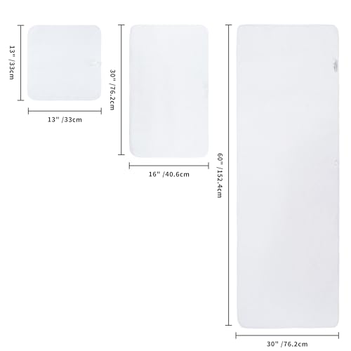 POLYTE 410 GSM Poly Blend Microfiber Quick Dry Bath Towel Set of 6 Pieces | 2-Body Towels, 2-Hand Towels, 2-Wash cloths, Oversize, Lint Free - color: White