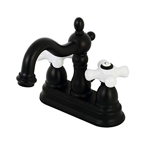 Kingston KB1600PX 4" Centerset Bathroom Faucet, Matte Black - color: Matte Black