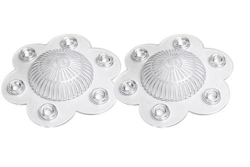 2-Pack Hair Catcher Drain Cover – 5" Dome-Shaped Soft PVC with 6 Suction Cups – Clear Hair Stopper for Shower & Bathtub Drains – Prevents Clogs Without Blocking Water Flow