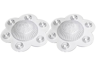 2-Pack Hair Catcher Drain Cover – 5" Dome-Shaped Soft PVC with 6 Suction Cups – Clear Hair Stopper for Shower & Bathtub Drains – Prevents Clogs Without Blocking Water Flow