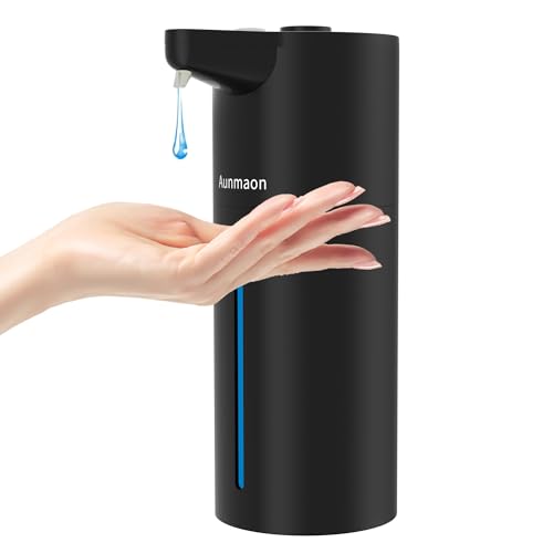 Automatic Soap Dispenser Touchless,15-Level,Kitchen Bath Black | Hands-Free,15-Level Dial Control,Thick & Thin Soap Compatible,Long Battery Life,Easy for Toddlers,Wall Mountable - color: Bright Black
