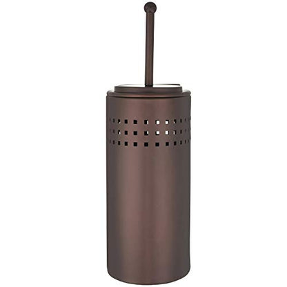 Blue Donuts Toilet Brush and Plunger Set with Holder, Modern Oil Rubbed Bronze Bathroom Accessories Toilet Plunger and Toilet Bowl Brush Combo - color: Bronze