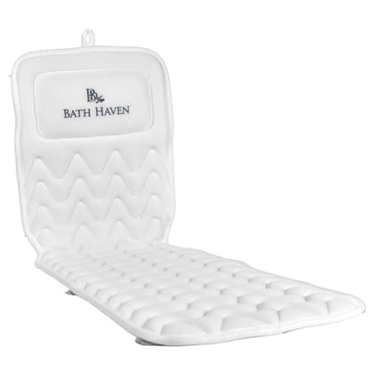 Bath Pillow for Tub, Soft 3D Mesh Full Body Mat with Head Neck Back Support | Soft Comfortable Luxury Bathtub Cushion for Spa, Tub and Jacuzzi, Quick Dry Mesh Bath Accessories for Women and Men