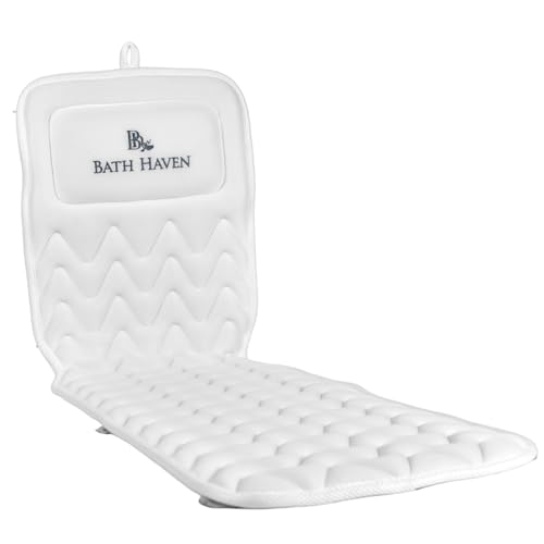 Bath Pillow for Tub, Soft 3D Mesh Full Body Mat with Head Neck Back Support | Soft Comfortable Luxury Bathtub Cushion for Spa, Tub and Jacuzzi, Quick Dry Mesh Bath Accessories for Women and Men