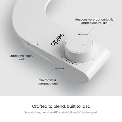 seido Origin 1.0 - Ultra-Slim Non-Electric Bidet Attachment for Toilet – Dual Nozzle, Adjustable Water Pressure, Easy DIY Installation, Self-Cleaning Sprayer, Eco-Friendly Design (White)