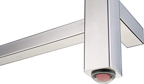 ANZZI Bell 8-Bar Wall Mounted Towel Warmer in Polished Chrome, Energy Efficient 80W Electric Plug in Heated Towel Rack for Bathroom, Steel Towel Heater Rail On/Off Switch Drying Rack, TW-AZ026CH - color: Chrome