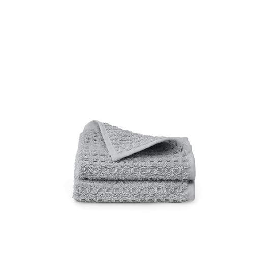 BOLL & BRANCH Turkish Waffle Washcloth Set, Shore | Set of 2 - 100% Organic Turkish Cotton - Lightweight Soft Absorbent Luxury Spa Washcloths, Waffle Weave Texture - Quick Dry - color: Shore, style: Turkish Waffle