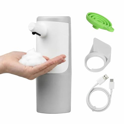 Foaming Soap Dispenser, Touchless & Rechargeable, Fingerprint-Resistant Matte Finish, Automatic Foam Soap Dispenser for Bathroom & Kitchen Countertop
