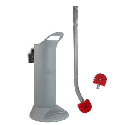 UNGER Commercial Toilet Brush and Holder Set - with Replacement Head BWHR | Maintains toilet bowl cleanliness with ergonomic design and effective cleaning capability; Hygienic Holder; Durable Bristles