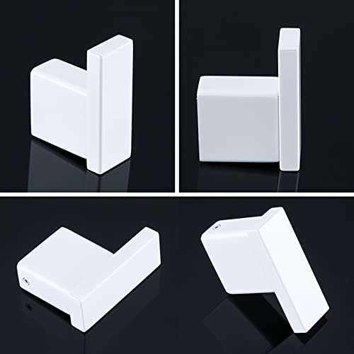 RANDOM White Towel Hooks Bathroom Hardware Accessories Wall Hook SUS 304 Stainless Steel Matte White Robe Hook for Bathroom Kitchen,Contemporary Style Wall Mounted 2 Pack.96009-8MW3 - color: Single Hook-Matte White