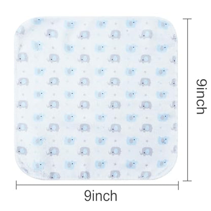 softan Baby Washcloths, 24Pack Baby Wash Cloths Extra Soft & Ultra Absorbent, Baby Towels and Washcloths Face Towels for Unisex Boys Girls Body, Washclothes Gentle on Sensitive Skin, 9x9 Blu Elephant - color: Blue Elephant