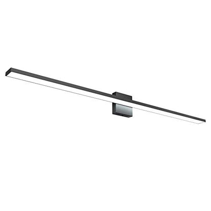 Ralbay 48inch Modern LED Black Vanity Light 46W Frosted Aluminum for Bathroom Vanity Lighting Fixtures Cool White 6000K - color: Black, size: 48 inch