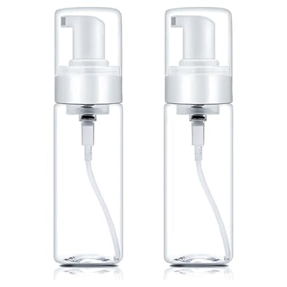 Foam Pump Bottle 1.7oz 2pcs Foaming Soap Dispenser 60ml Foaming Spray Bottle Travel Foam Pump Bottle Empty Travel Foam Bottle Clear Foam Dispenser for Hand Soap Toiletries Shampoo Lotion - size: 60 mL (2-Pack)