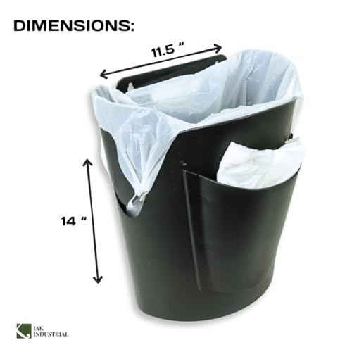 Mountable Grocery Bag Trash Can – Reuse Standard Grocery Store T-Shirt Bags with Small Bathroom/Undercabinet/Hangable Garbage Basket