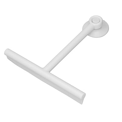 Shower Squeegee White Shower Squeegee with Suction Cup SqueegeeShower with Suction Cup Premium Soft Silicone Multi Purpose Reusable Window for Glass Bathro (White) - color: White