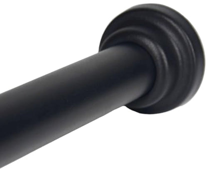 Shower Curtain Rod 43-78 inch,Adjustable Heavy Duty Spring Tension Curtain Rod,ShowerTelescoping Rod,Black,No Drilling - color: Black, size: 43 to 78