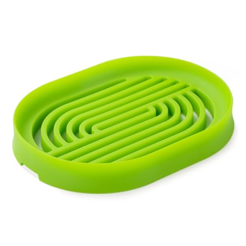LOYATRO Bar Soap Holder for Shower Silicone Soap Dish for Bathroom Sink Soap Saver Bathtub Self Draining Soap Tray(C-Green,1) - color: C-green