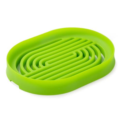LOYATRO Bar Soap Holder for Shower Silicone Soap Dish for Bathroom Sink Soap Saver Bathtub Self Draining Soap Tray(C-Green,1) - color: C-green