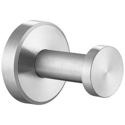 Angle Simple Bath Towel Hook Brushed Nickel, SUS304 Stainless Steel Bathroom Cabinet Closet Clothes Towel Holder, Bathrobe Hanger Wall Mounted - color: Brushed Nickel, size: 1 Pack