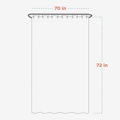 Zenna Home Fabric Shower Curtain Liner, Water Repellent Soft Microfiber Cloth Liner for Showers and Bathtubs, Washable Shower Curtain Fabric with Weighted Hem, 70 x 72 Inch, White