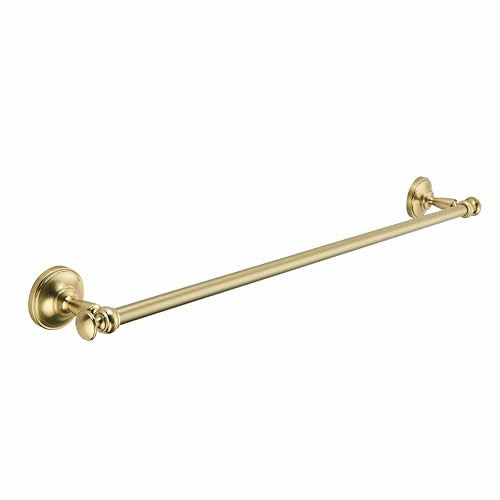 khtumeware 1 Pack Champagne Bronze Towel Bar 24 Inch Towel Rack for Bathroom Wall Mounted Thicken Steel Towel Rod Modern Home Decor - color: Champagne Bronze, size: 24 Inch Towel Holder