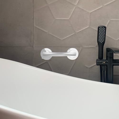 Healeved Suction Grab Bar 7.7 Inch Suction Cup Handle for Bathroom Safety Support Elderly Shower Grab Bar Portable Handle for Bathtubs and Showers