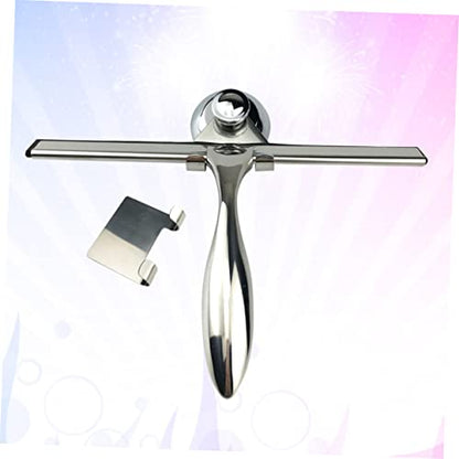 3pcs Stainless Steel Shower Squeegee for Glass Door Suction Cup and Hooks Holder