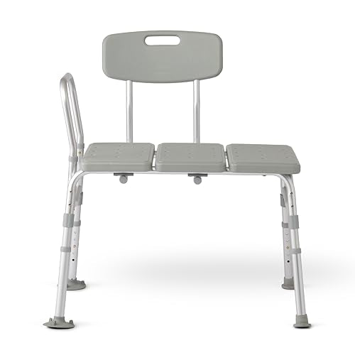 Dr. Dunley Tub Transfer Bench, 400 lb Capacity Bath & Shower Seat, Tool-Free Assembly, Anti-Slip Suction Feet, Lightweight Frame, for Seniors & Mobility Assistance - size: 400 Pound Capacity
