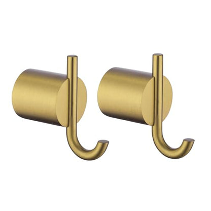 Champagne Bronze Wall Towel Hooks,Holder Waterproof Towel Hooks for Hanging Coat, Clothes, Wall Mount for Kitchen,SW-96068-8CB-2. - color: Double Hook-Champagne Bronze