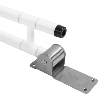 Foldable Toilet Grab Bar, Stainless Steel Flip Up Handicap Grab Bar Handrails, Anti Slip Safety Rails Bathroom Seat Support Bars for Elderly Disabled Pregnant Senior (White) - color: White
