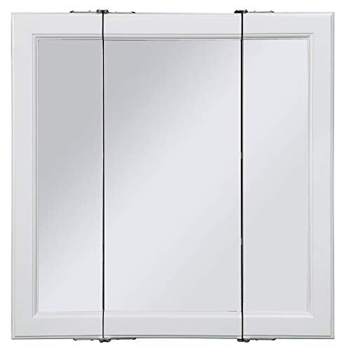 Design House Wyndham Tri-View Medicine Cabinet, 36", White | Wall Mount, Transitional, Wood, Bath, 545103-WHT - color: White, size: 36 in. W x 30 in. H