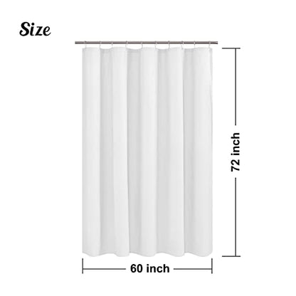 Embossed Microfiber Stall Shower Curtain Liner 60 x 72 inches, Soft Fabric Shower Curtain Washable and Water Repellent,60x72, White - color: White, size: 60"W x 72"L (Pack of 1)