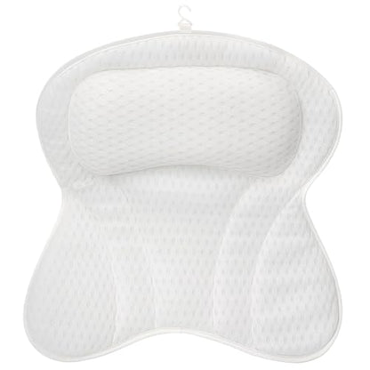 YHan Luxury Bath Pillow for Tub - 4D Mesh Bathtub Pillows for Head and Neck Support with 6 Suction Cups, Washable Spa Bath Accessories & Relaxing Gifts for Women