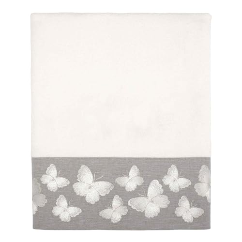 Avanti Linens - Bath Towel, Soft & Absorbent Cotton Towel (Yara Collection, White) - color: Yara White, size: Bath Towel