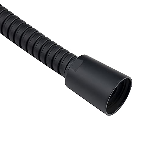 60-inch Extra Long Shower Hose Replacement, 304 Stainless Steel Long Hand Held Shower Hose With Brass Fitting (60inch, Black) - color: Black, size: 60inches