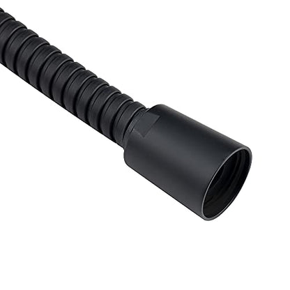 60-inch Extra Long Shower Hose Replacement, 304 Stainless Steel Long Hand Held Shower Hose With Brass Fitting (60inch, Black) - color: Black, size: 60inches