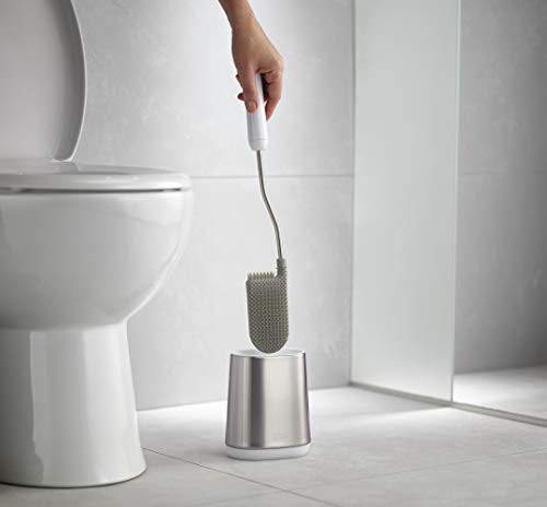 Joseph Joseph Flex Lite Stainless Steel Toilet Brush, Pack of 2, White - size: 2 pack