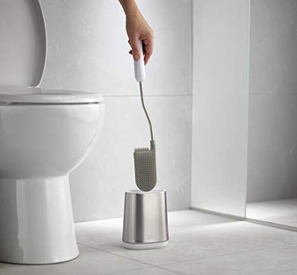 Joseph Joseph Flex Lite Stainless Steel Toilet Brush, Pack of 2, White - size: 2 pack