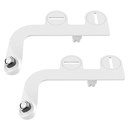 Bio Bidet SlimEdge 2 Pack Bidet Attachment for Toilet, Non Electric, Self Cleaning Dual Nozzles for Front and Rear Cold Water Wash, Adjustable Water Pressure, Ultra Thin Design, White - size: 2 Pack