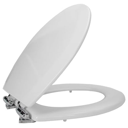 Design House Dalton Round Toilet Seat, White | Surface, Traditional, Wood, Hardware, 544296 - color: White