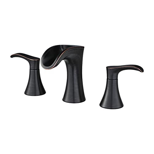 Pfister Brea Bathroom Sink Faucet, 8-Inch Widespread, 2-Handle, 3-Hole, Tuscan Bronze Finish, LF049BRYY - style: Widespread