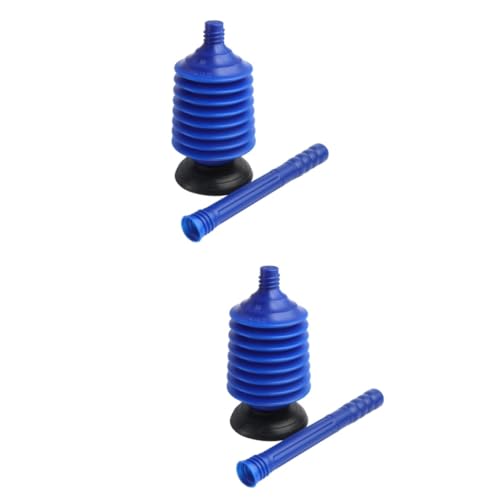 STOBAZA 2pcs High Pressure Thrust Plunger for Bathroom Toilet Riser Clog Remover Professional Bellows Accordion Design Easy Cleaning Accessory