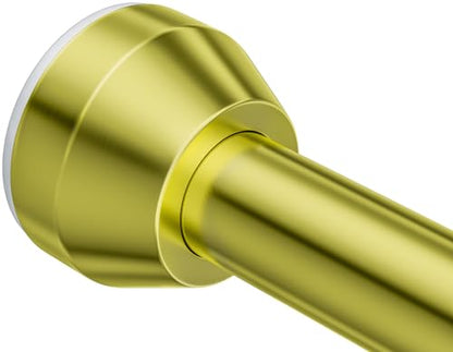 TEECK Shower Curtain Rod, 32-79 inch Adjustable Tension Spring, 1 Inch Shower Curtain Rod Tension, Anti-Slip, Rust-Proof, No Drilling, for Bathroom, Gold - color: Gold, size: 32-79 Inches