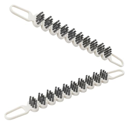 Uonlytech Bendable Cleaning Brush 10.39In Flexible Crevice Tool with Soft Bristles for Narrow Gaps Corners and Small Details Household Car Use 2-Pack