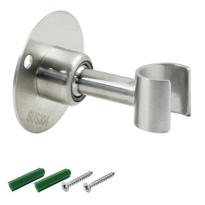 Shower Head Holder, Stainless Steel, Silver | Handheld Shower Head Bracket, Adjustable, Wall Mount