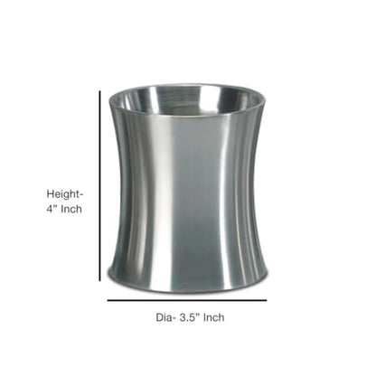 Toothbrush Holder, Bathroom Tumbler Cup, Stainless Steel Rinse Cup, Brushed Finish Decorative Vanity Organizer for Makeup Brushes, Lipsticks, Cotton Swabs