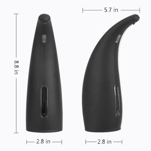 Soap Dispenser,Touchless Bath Kitchen Countertop Automatic Soap Dispenser with Infrared Motion Sensor,IPX6 Waterproof.Perfect for Bathroom and Kitchen. - color: Black-fixed Dispenser