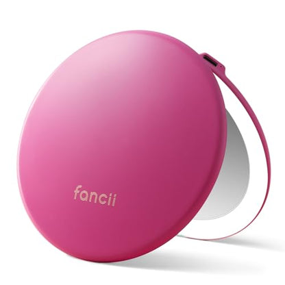 Fancii Taylor Compact Travel Mirror with Light, Rechargeable, 10x /1x Magnifying, 3 LED Light Settings - Best for Makeup, On The Go Touch-Ups, (Magnolia Burst) - color: Magnolia Burst