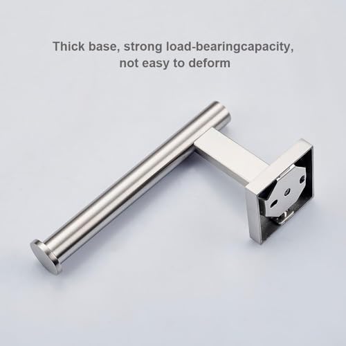 Wall-Mount Toilet Paper Holder, Open Arm, Brushed Nickel | SUS304 stainless steel, screw mount, fits standard, large and mega rolls, concealed caps, mounting hardware included - color: Brushed Nickel
